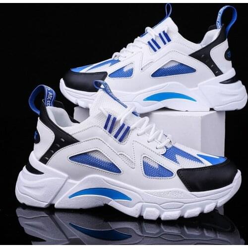 Trend Breathable High Top Red Shoes Men Sneakers Student Vintage Dad Shoe Male Fashion Casual Sports Mesh Platform Sneaker