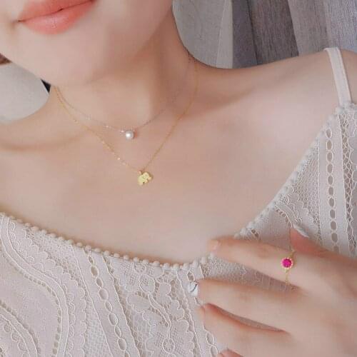 Hot Sale 26 Styles Fashion Women Power Necklaces Cat Ear Angel Wings Bird Animal Circle Geometric Charm Clavicle Chains Collar