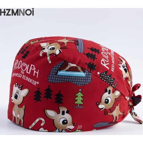 Multicolor Sweat-absorbent Breathable Female Nurse Cap Surgeon Surgery Cap Dentist Cap Beauty Salon Chef Dustproof Scrub Cap