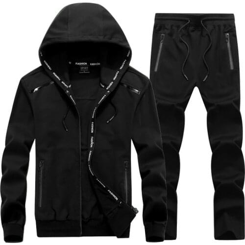 Mens Tracksuits Male Sportswear Hoodies Set Spring Autumn Casual Suits Sweatshirts+Pants High Quality Plus Size L-9XL