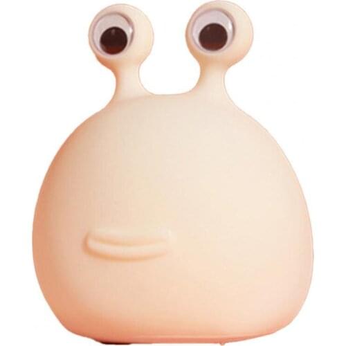 Night Light Slug Animal Shape Design USB Chargeable Ornament Adjustable Lights for Bedroom Adjustable Lights
