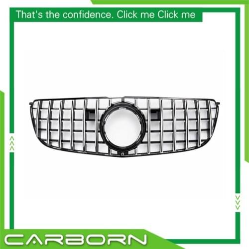 New For-Mercedes For-Benz GLS-class X166 GLS300 GLS350 2016-2019 GT R GTR Sport Style Front Bumper Racing Grille