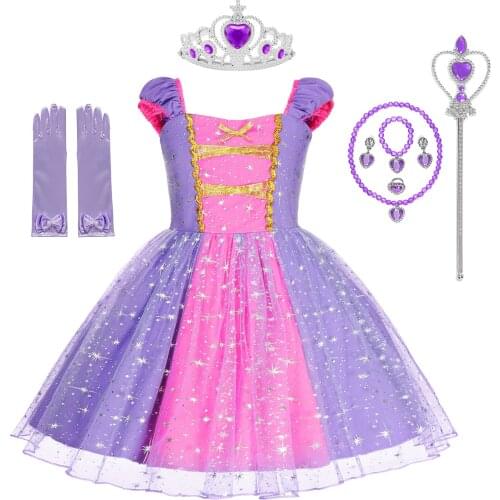 Toddler Girls Princess Dress Cosplay Clothing Carnival Party Costume Girl Birthday Gift Princess Toddler Party Role-Play Dress