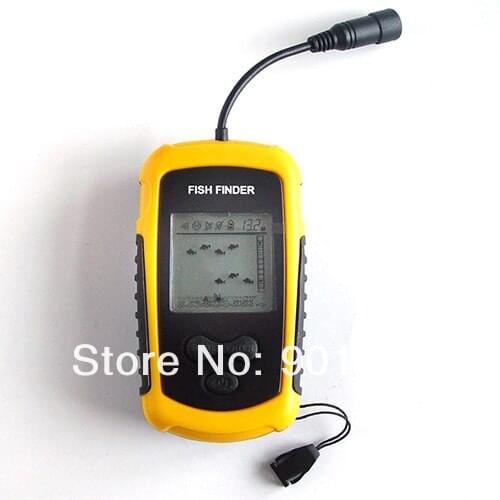 Free shipping 1pcs Portable Sonar LCD Fish Depth Finder Fishing Alarm fishing tackle 0.5m-100m