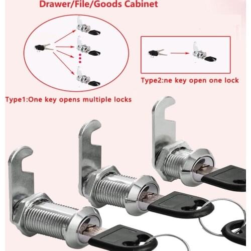PQB File/Goods/ Drawer Cabinet Locks With 2 Keys Lock Furniture Hardware Door Cabinet Lock For Office Desk Letter Box Cam Locks