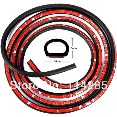 160" Car Truck Motor Door Rubber Seal Strip Weatherstrip Seals Hollow 4m*10mm*8mm Small D