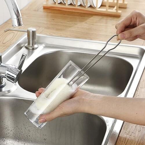 AsyPets Long Handle Cup Brush Baby Bottle Brush Cleaner Glass Teapot Washing Cleaning Tool