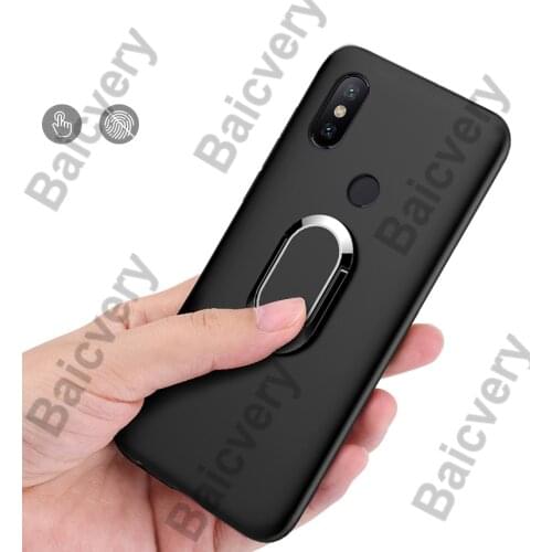 Silicone Magnetic Ring Soft Case for Asus Max Plus M2 ZB634KL Bracket Finger Ring Cover for Asus ZenFone Max Shot ZB634KL
