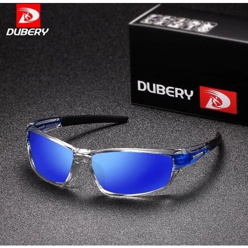 DUBERY Sunglasses Mens Polarized Driving Sport Sun Glasses For Men Women Square Color Mirror Luxury Brand Designer 620