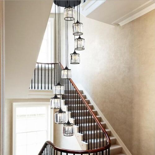 Modern minimalist LED crystal Pendant Light For Living Room lighting restaurant corridor Hanging Lamp lustre suspension Light