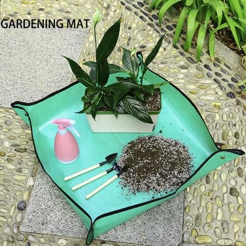 Garden Work Cloth Foldable Thicken Basin Cushion Transplanting Pot Garden Grafting Pad Mix Soil Flower Land Mat Anti Dirty
