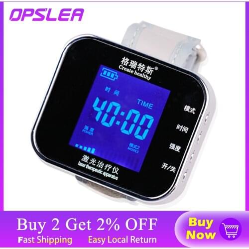 TV 650nm +5% Laser Therapy Watch Diode LLLT for Diabetes Hypertension Treatment Watch Sinusitis Laser Therapeutic Apparatus New