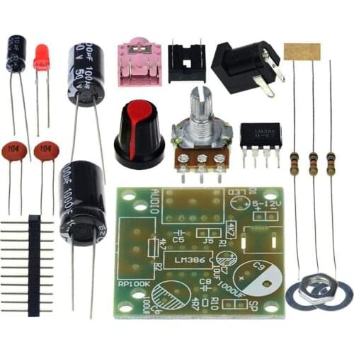 Smart Electronic LM386 DIY Kit Super Mini Audio AmplifierSuite Amplificador Module Board 3-12V Voltage Stabilized Power Supply