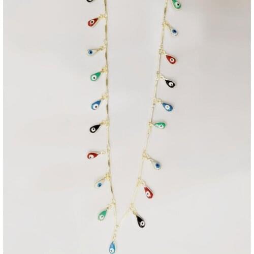 WT-RBC178 Wholesale new desin women peacock shape resin chain fashion gold electroplated drop evil eye jewelry findings chain