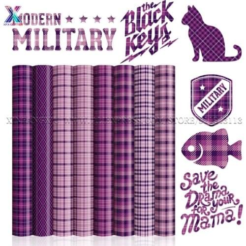 XFX Sublimation Cricut Joy Infusible Sheets Ink Transfer 9pcs 12"x12" Purple Plaid Pattern for Cricut Mug Press Joy Sublimation
