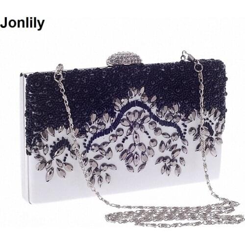 Sale Promotion Women Hand Bag Elegant Pearl Type Womens Day Clutch Evening Bags Wedding Bridal Handbag Purse Shoulder LI-987