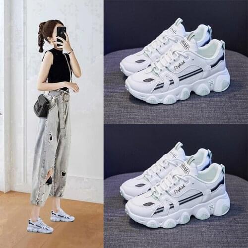 Spring Fashion Womens Shoes Ladies Chunky Sneakers Women Running Shoes Platform Comfortable Breathable Trend Walking Footwear