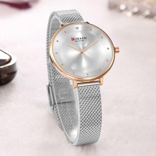 2018 CURREN Women Watches Stainless Steel Luxury Dress Watch Ladies Quartz Analog Waterproof Wrist Watch Montre Femme