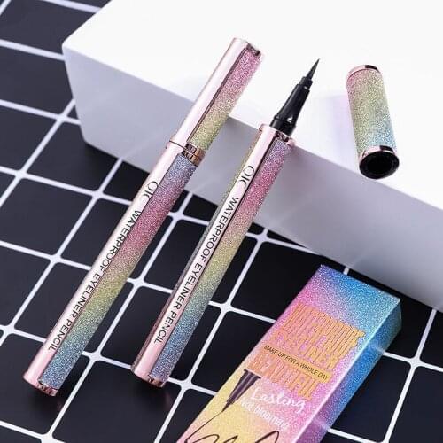 2 In 1 Liquid Eyeliner Pen Liquid Eyeliner Heat-resistantWaterproofLong-lasting Eyeliner Quick-drying Eyeliner Cosmetic Tool