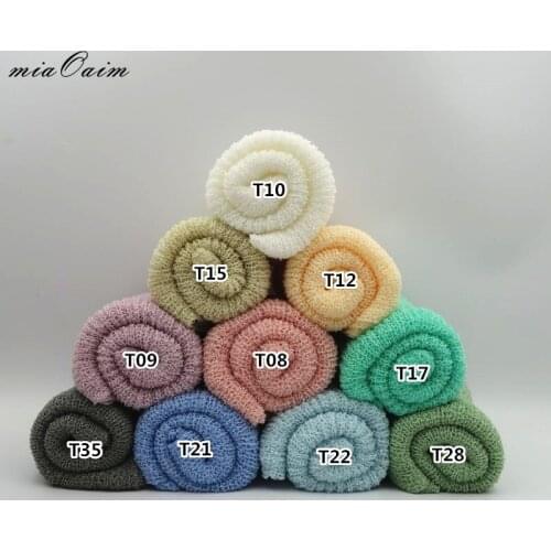 10PCS/Lot 150*30cm Knit Stretched Rayon Wraps Newborn Baby Photography Props Maternity Scarf Hammock Swaddlings Women Shawl