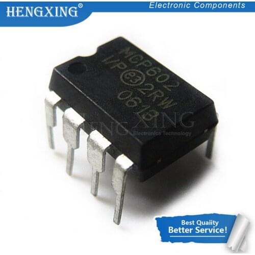 10pcs/lot MCP602-I/P MCP602 DIP8 2.7V to 5.5V Single Supply CMOS Op Amps In Stock