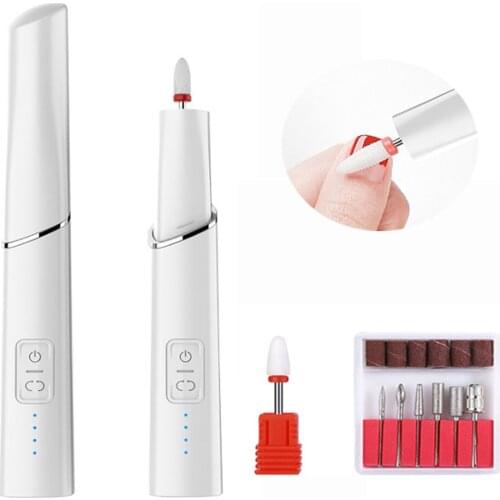 15000rmp Electric Nail Drill Set Nail Polishing Machine USB Rechargeable Pen Nail Machine With LED Light Nail Art equipment tool