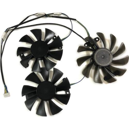 3pcs/set Yeston RX580 8G D5 Game ACE PA GPU Cooler Cooling Fan GA91S2H For Yeston RX 580 Cards Cooling As Replacement