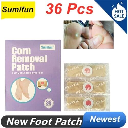 36 Pcs Foot Corn Patch 100% Natural Herbal Remover Useful Foot Callus Remover Cure Callus Corn Health Medical Foot Corn Patch