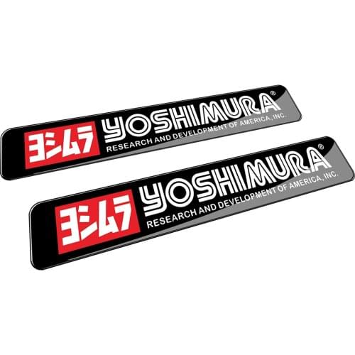 3D Resin Yoshimura Decal Motorcycle Exhaust Sticker Slip On Silencer Muffler Springs Db Killer Universal Decals For Honda Suzuki