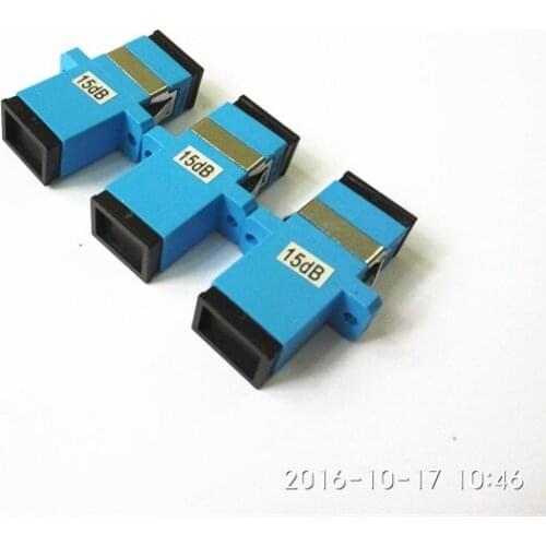 5PCS/bag SC Fixed type attenuator Fiber optic Attenuator 15dB,flange fiber attenuator,optical attenuator sc 15db