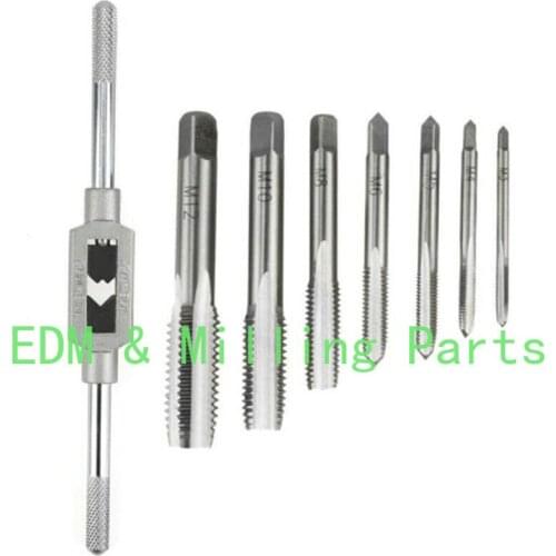 CNC 8 in 1 Tap Tool Set Thread Metric Machine Hand Screw Thread Plug Taps Set G8C1 For CNC Woodworking Mill Part