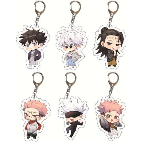 Jujutsu Kaisen Itadori Yuji Ryomen Sukuna Fushiguro Megumi Character Keychain Cosplay Acrylic Key Chain Pendant Keyring
