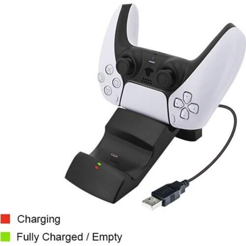 Electronic Machine Accessories LED Dual Controller Charger Station for Sony PS5 Gamepad Joystick Power Cradle