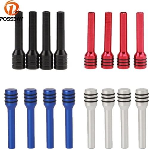 POSSBAY 4Pcs Car Door Lock Dampers Button Pin Screw Knob Universal Aluminum Alloy Auto Security Lock Lift Pins Interior Parts