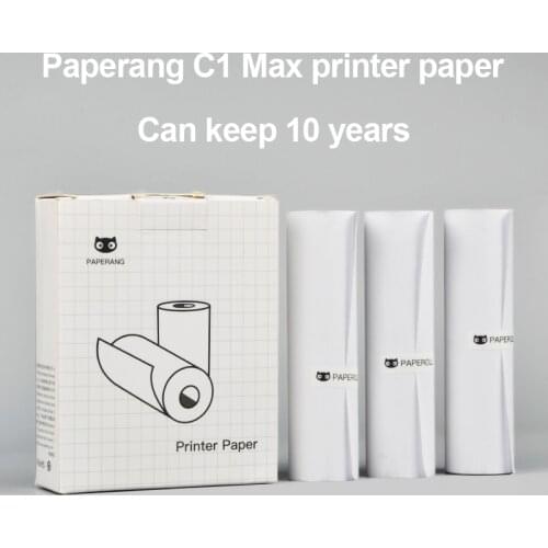 Paperang C1 Max Printer Thermal Paper 112mm Self-adhesive Sticker Student Homework School Office Planner Journals Printing Paper