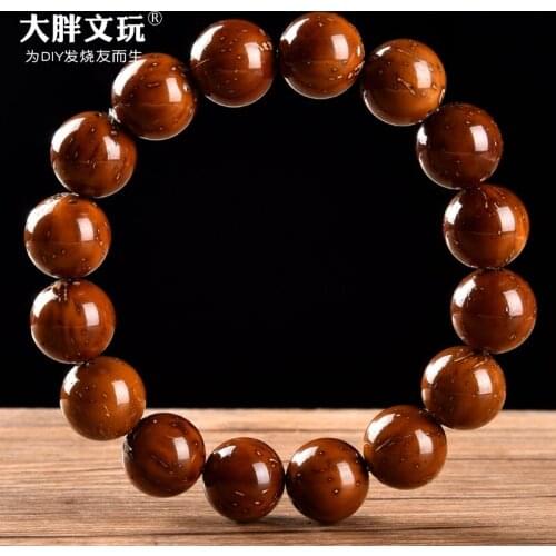 Natural plutus rat is aureole bead son hand string of zijin rat bodhi old material type bracelet beads men and women