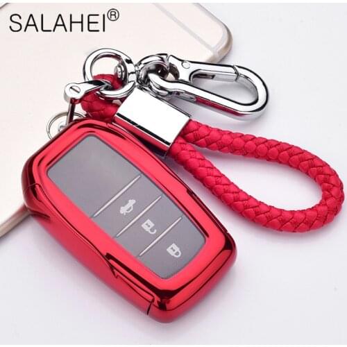 TPU+PC Car Key Cover Case Shell For Toyota Hilux Fortuner Land Cruiser Camry Coralla Crown RAV4 Highland Interior Accessories