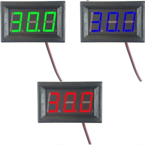 DC Digital Voltmeter Voltage Panel Meter 4.5V to 30V Red/Blue/Green For 6V 12V Electromobile Motorcycle Car Digital Voltmeter