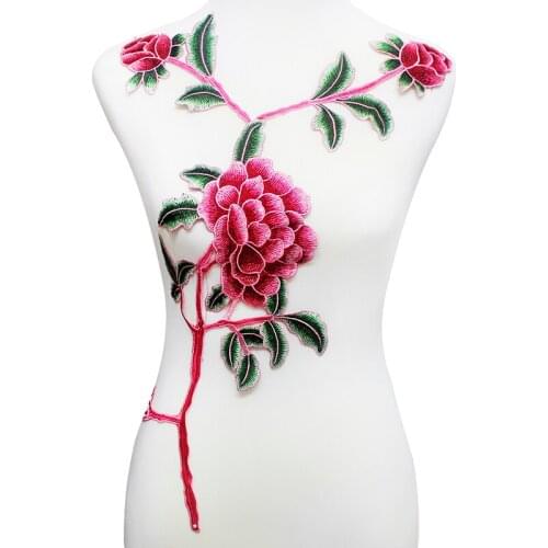 10piece Long Embroidery Applique Patches Lace Motif Applique Sew on Clothes Decorated Sewing Accessories for Craft Design T1947