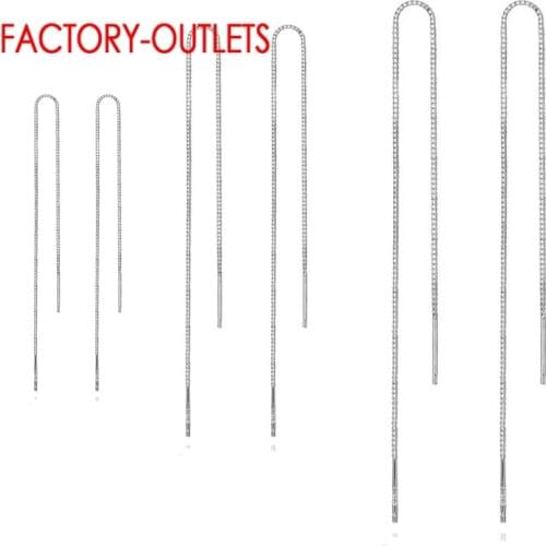 Elegant 100% Real Pure 925 Sterling Silver Drop Earrings For Women Sterling Silver Fine Jewelry Tassel Earrings Wholesale