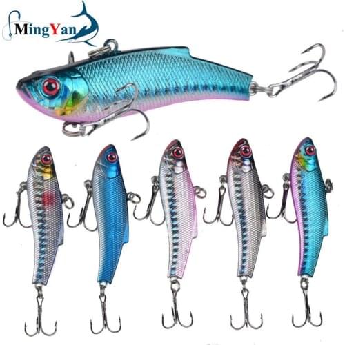 1PCS 7cm/20g Artificial Japanese VIB Fishing Lure Lead Inside Hard Bait Diving Swivel Bait Winter Sea Fishing Tackle