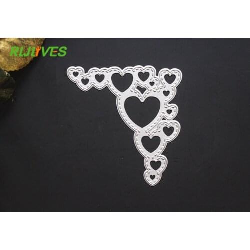 RLJLIVES Lace Love Triangle Metal cutting dies for Scrapbook album invitation home decoration embossing stencils cut dies