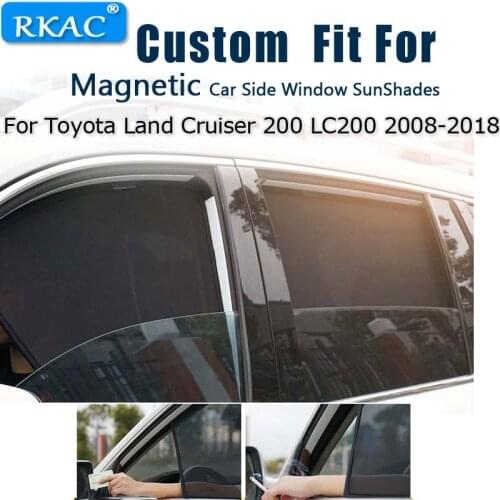 Magnetic Car Sun Shade Car Curtain Car Side Windows Sun Visor Shield Sunshade For Toyota Land Cruiser 200 LC200 2008-2018