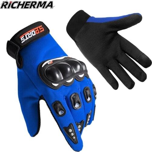 Richerma Motorcycle Gloves Male Winter Full Finger Knuckles Protection Woman Motorbike Gloves Touchscreen MTB Gloves