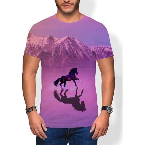 Cartoon Child Tshirt Kids Animal Horse Short t Shirt Boy Top Tee Shirt Sports Girls cute harajuku t-shirt Anime clothes t-shirts