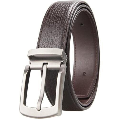 Designer Belts Men High Quality Mens Genuine Leather Strap Luxury Famous Brand Casual Style Belt Silver Pin Buckle Belt