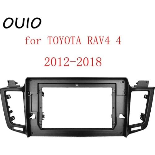 OUIO 10.1 inch car dashboard Double Din DVD frame decoration kit dashboard panel suitable for TOYOTA RAV4 4 2012-2018 frame