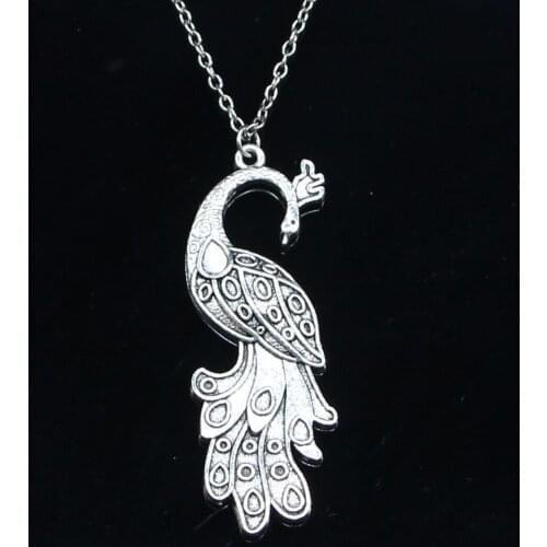 New Fashion Necklace 61x21mm peacock Pendants Short Long Women Men Colar Gift Jewelry Choker