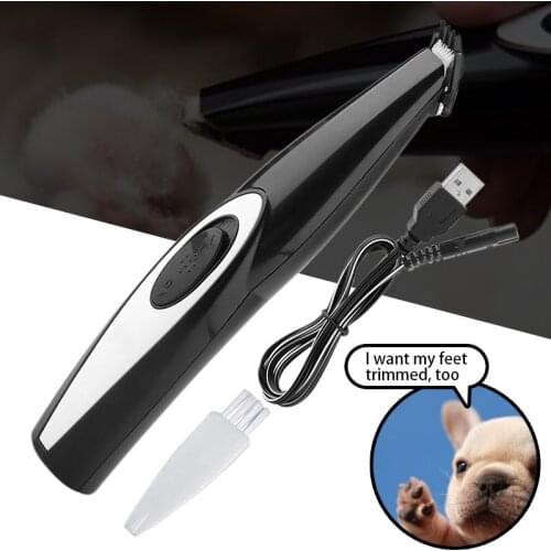 Rechargeable Cat Dog Foot Hair Trimmer USB Pet Grooming Tool Mini Electric Hair Clipper Shaving Trimming Machine Built-in batt