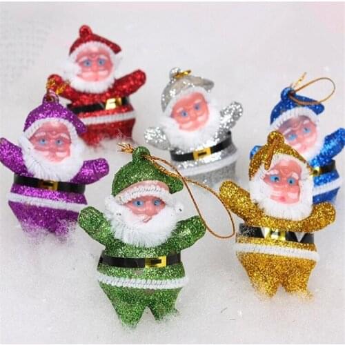 Santa Claus Pendant Color 6pcs/set Family Christmas Tree Ornament Pendant Christmas Decoration